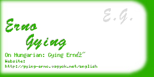 erno gying business card